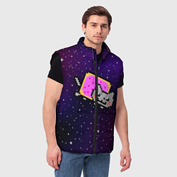 Мужской жилет Nyan Cat, цвет: 3D-черный — фото 2