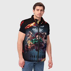 Мужской жилет KIMETSU NO YAIBA, цвет: 3D-красный — фото 2