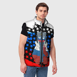 Мужской жилет CountryHumans, цвет: 3D-черный — фото 2
