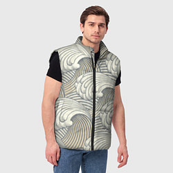 Мужской жилет Арт волны, цвет: 3D-черный — фото 2