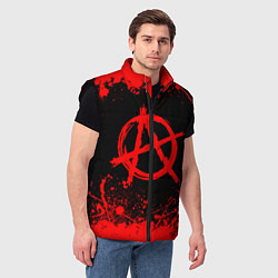 Мужской жилет АНАРХИЯ, цвет: 3D-черный — фото 2