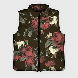 Мужской жилет Букет роз, цвет: 3D-черный