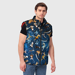 Мужской жилет Космические коты, цвет: 3D-красный — фото 2