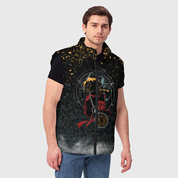 Мужской жилет Стальной алхимик, цвет: 3D-черный — фото 2