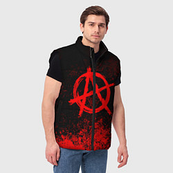 Мужской жилет АНАРХИЯ, цвет: 3D-черный — фото 2