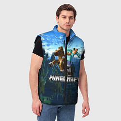 Мужской жилет Minecraft Майнкрафт, цвет: 3D-черный — фото 2