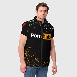 Мужской жилет PORNHUB, цвет: 3D-красный — фото 2
