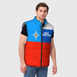 Мужской жилет Флаг МЧС России, цвет: 3D-светло-серый — фото 2
