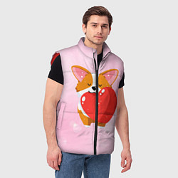 Мужской жилет Милый корги, цвет: 3D-красный — фото 2