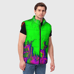 Мужской жилет ОГОНЬ ГЛИТЧ, цвет: 3D-красный — фото 2