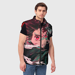 Мужской жилет Клинок рассекающий демонов, цвет: 3D-красный — фото 2