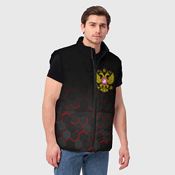 Мужской жилет РОССИЯ, цвет: 3D-черный — фото 2