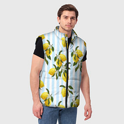 Мужской жилет Лимоны, цвет: 3D-черный — фото 2