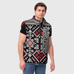 Мужской жилет Лес мой храм, цвет: 3D-красный — фото 2