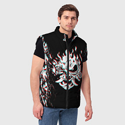 Мужской жилет CYBERPUNK 2077 SAMURAI GLITCH, цвет: 3D-черный — фото 2