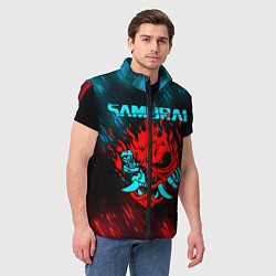Мужской жилет CYBERPUNK 2077 SAMURAI, цвет: 3D-красный — фото 2
