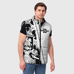 Мужской жилет Виктор черно-белая с гербом РФ, цвет: 3D-светло-серый — фото 2