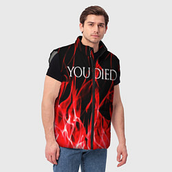 Мужской жилет YOU DIED, цвет: 3D-светло-серый — фото 2
