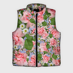 Мужской жилет Цветы, цвет: 3D-черный
