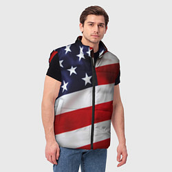 Мужской жилет США USA, цвет: 3D-красный — фото 2