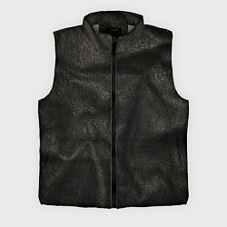 Мужской жилет Черная кожа, цвет: 3D-светло-серый