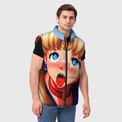 Мужской жилет SAILOR MOON AHEGAO, цвет: 3D-красный — фото 2