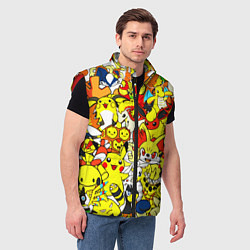 Мужской жилет ПОКЕМОНЫ, цвет: 3D-красный — фото 2