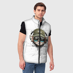 Мужской жилет Крутой кот, цвет: 3D-черный — фото 2