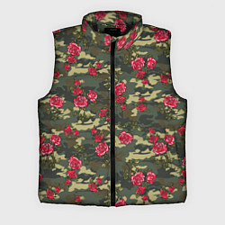 Мужской жилет Камуфляж и розы