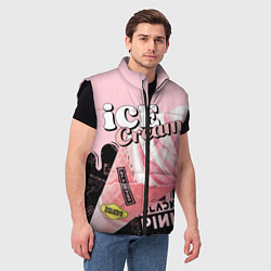 Мужской жилет BLACKPINK ICE CREAM, цвет: 3D-черный — фото 2