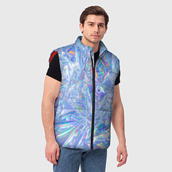 Мужской жилет 3d ice glitch, цвет: 3D-красный — фото 2