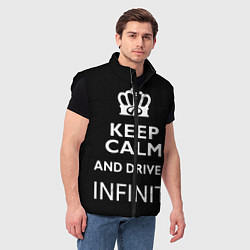 Мужской жилет Drive a INFINITI!, цвет: 3D-черный — фото 2