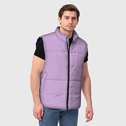 Мужской жилет Глициниевый цвет без рисунка, цвет: 3D-черный — фото 2