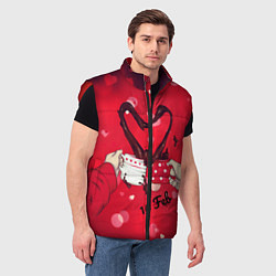 Мужской жилет Love coffee, цвет: 3D-красный — фото 2