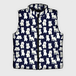 Мужской жилет Собаки Пушистики, цвет: 3D-черный