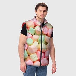 Мужской жилет Маршмэлов зефирки нежные, цвет: 3D-красный — фото 2