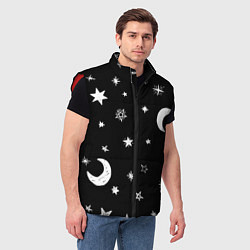 Мужской жилет Звездное небо, цвет: 3D-красный — фото 2