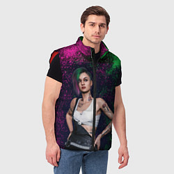 Мужской жилет ДЖУДИ АЛЬВАРЕС CYBERPUNK, цвет: 3D-красный — фото 2