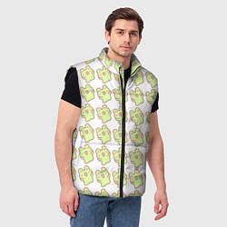 Мужской жилет Счастливые лягушки, цвет: 3D-черный — фото 2