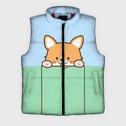 Мужской жилет Милый Корги, цвет: 3D-красный