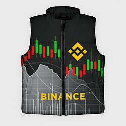 Мужской жилет BINANCE БИНАНС ГРАФИК, цвет: 3D-черный