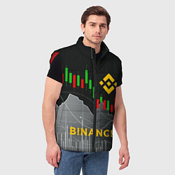 Мужской жилет BINANCE БИНАНС ГРАФИК, цвет: 3D-красный — фото 2
