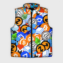 Мужской жилет КРИПТОВАЛЮТЫ CRYPTOCURRENCY, цвет: 3D-красный