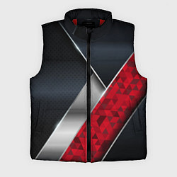 Мужской жилет 3D BLACK AND RED METAL