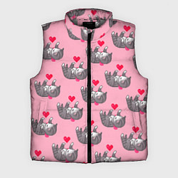 Мужской жилет Пиксельные котики, цвет: 3D-светло-серый