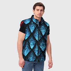 Мужской жилет Чешуя ледяного дракона, цвет: 3D-красный — фото 2