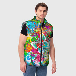 Мужской жилет ЯРКИЕ КРАСКИ, цвет: 3D-светло-серый — фото 2