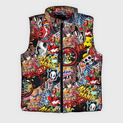 Мужской жилет Логотипы Аниме Мультиков, цвет: 3D-красный