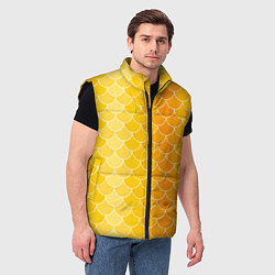 Мужской жилет Желтая чешуя, цвет: 3D-черный — фото 2