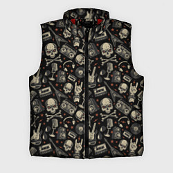 Мужской жилет Scull pattern rock, цвет: 3D-красный